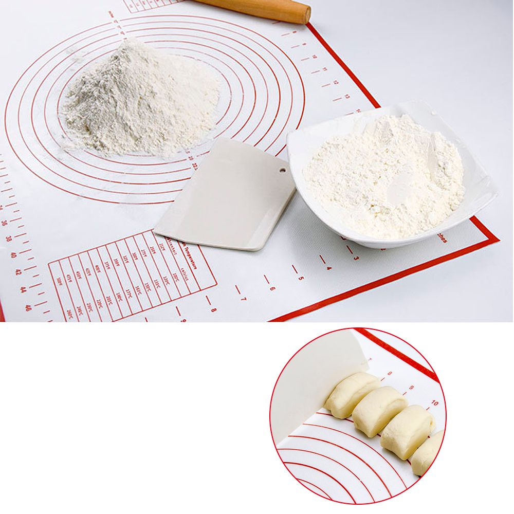 Silicone Non Stick Pastry Rolling Mat Reusable Kneading Thicken Baking Board