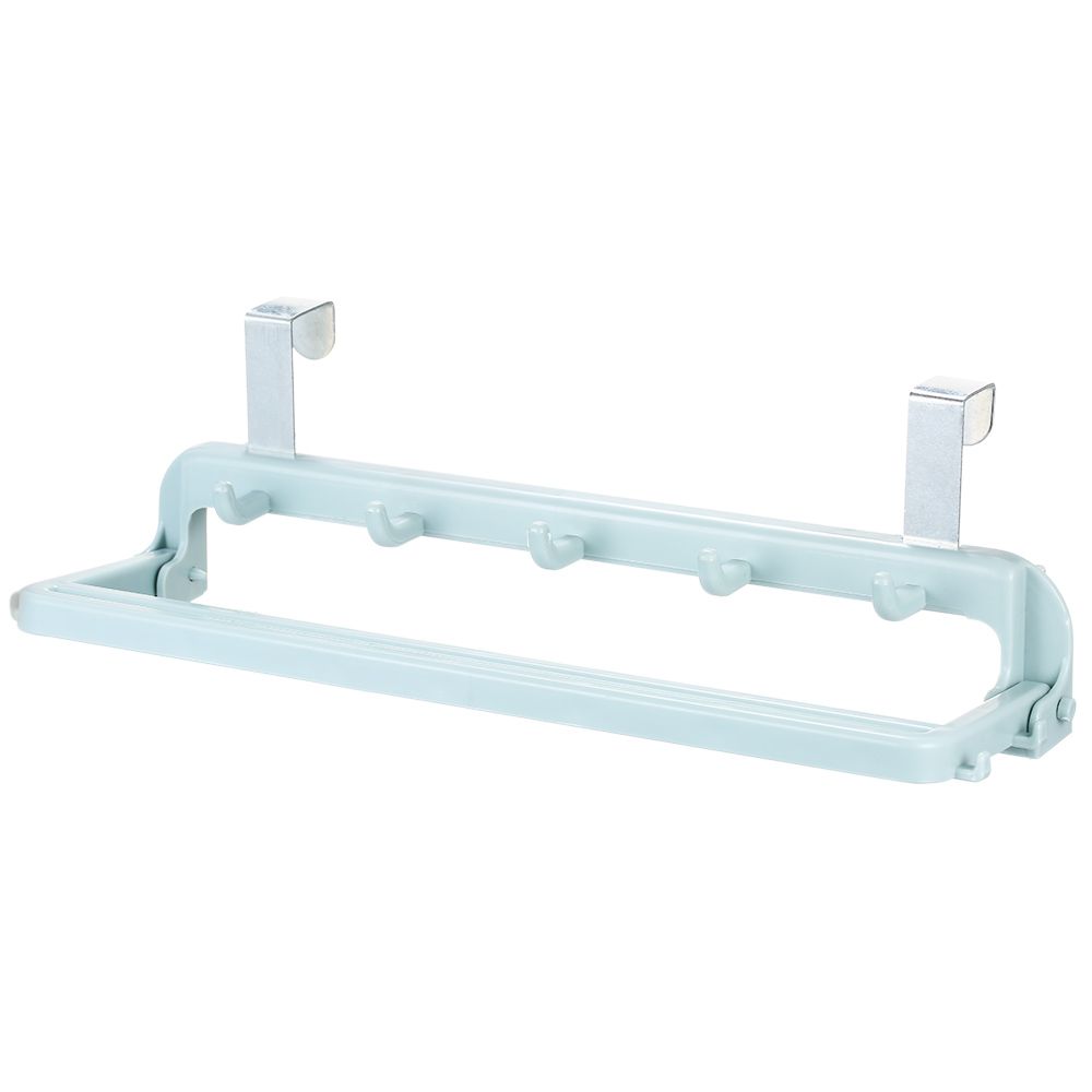 Folding Storage Rack with 9-hook Multifunctional Door Hook Space-saving Door view 2