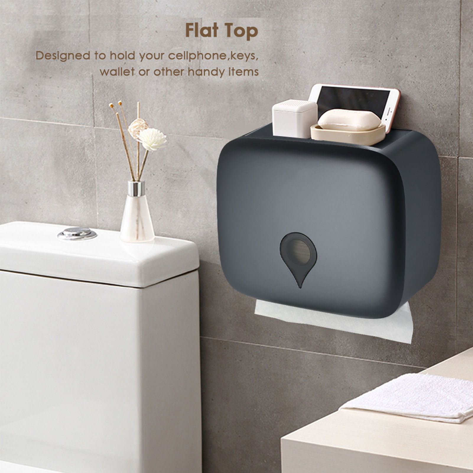 Wall Mounted C-fold Hand Towel Dispenser Waterproof Toilet Paper Tissue view 7