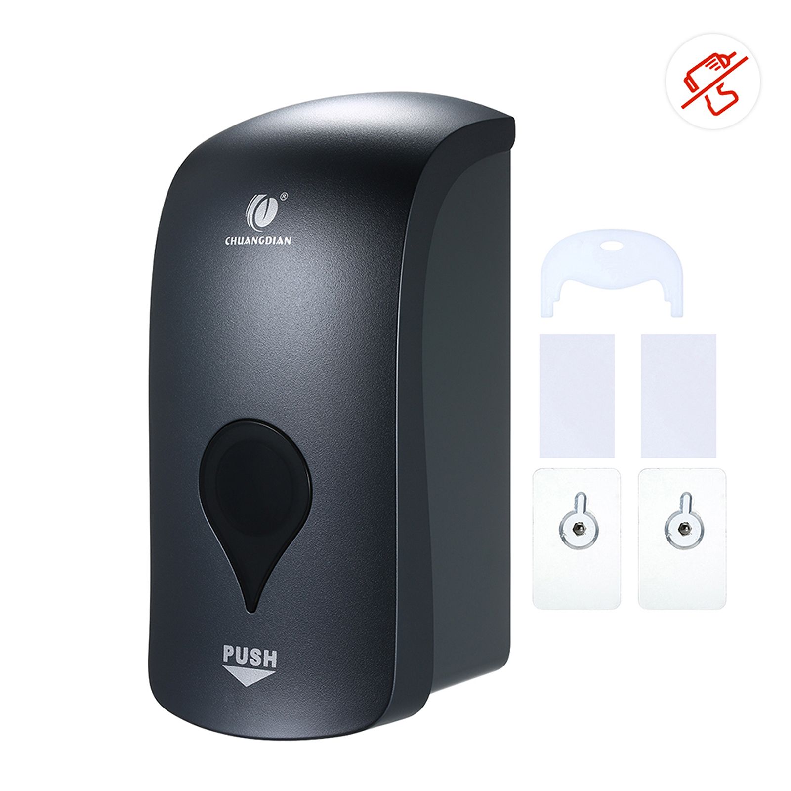 CHUANGDIAN 1000ml No Drilling Wall Mounted Soap Dispenser Shower Gel Liquid view 2