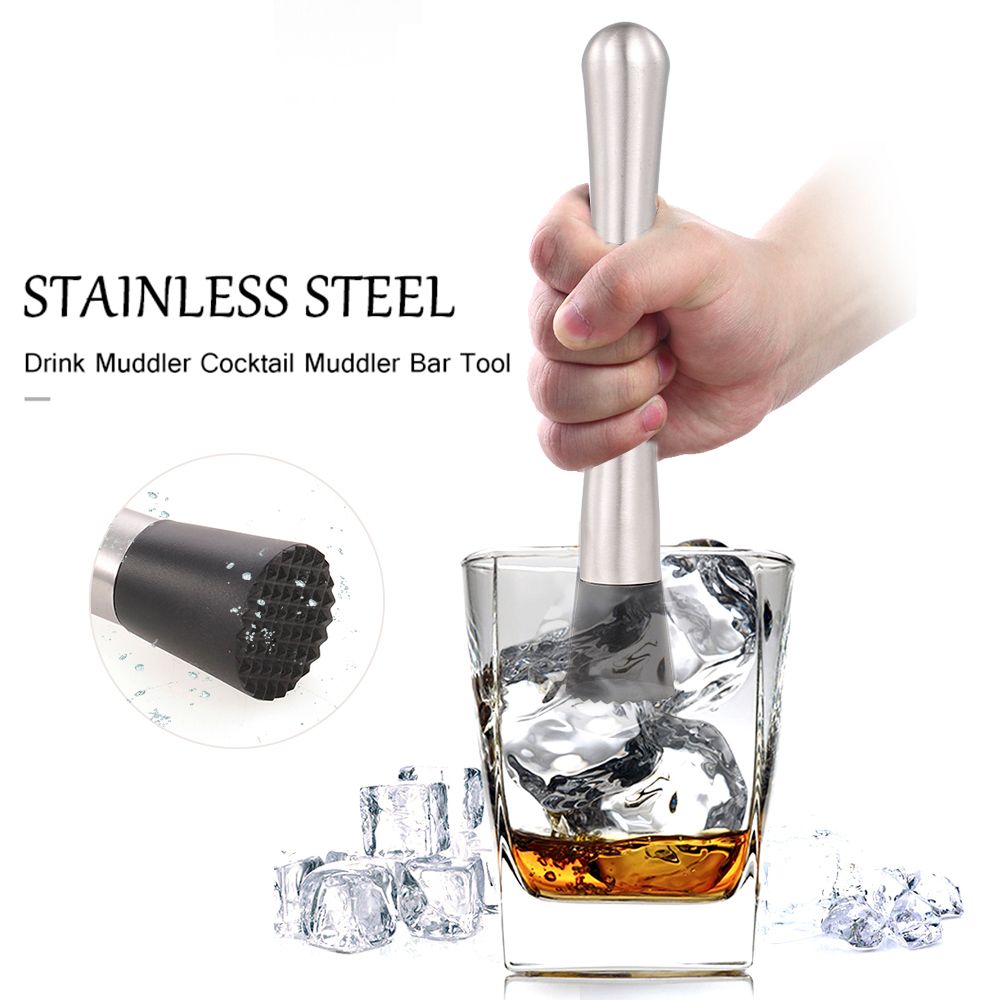 Stainless Steel Drink Muddler Cocktail Muddler Bar Tool for Serving Kitchen view 4