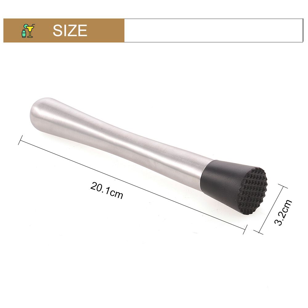 Stainless Steel Drink Muddler Cocktail Muddler Bar Tool for Serving Kitchen view 5