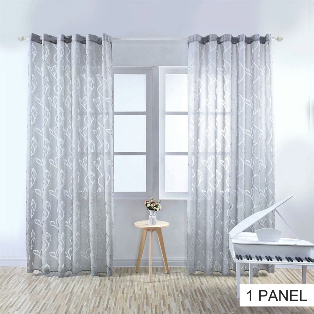 1PCS Curtains Semi-shading Sliding Patio Door Curtain for Living Room Window