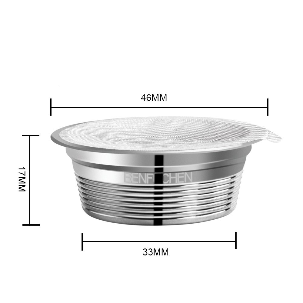 benfuchen Stainless Steel Reusable Refillable Coffee Capsules Compatible with