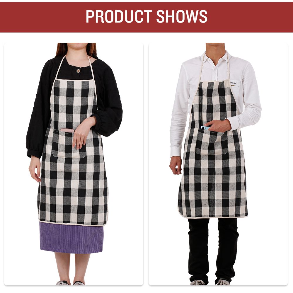 2Pcs Apron with Pocket Kitchen Apron for Women Men Chef Kitchen Cooking Baking