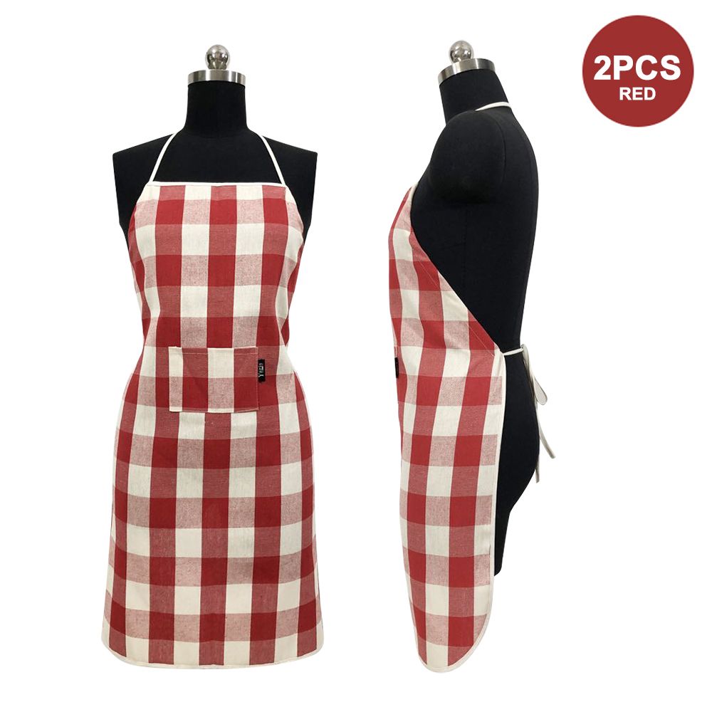 2Pcs Apron with Pocket Kitchen Apron for Women Men Chef Kitchen Cooking Baking view 2