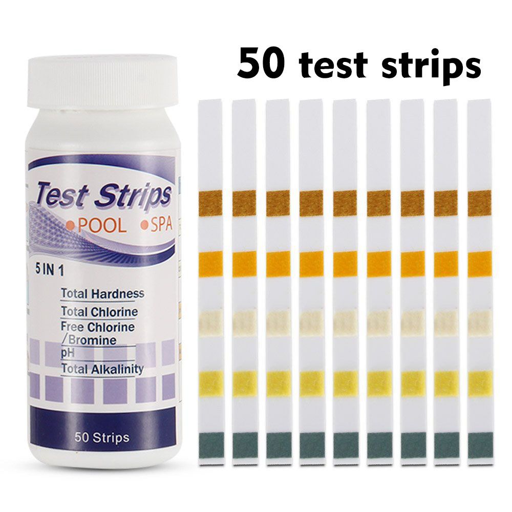 5 In 1 Swimming Pool SPA Test Strips Chlorine pH Alkalinity Water Hardness view 2