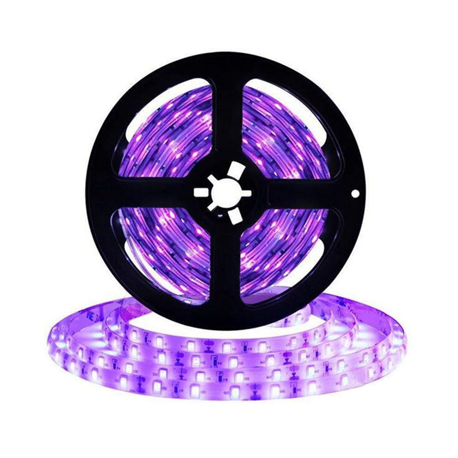 UV Light Strip Led Strip Lights 16.4ft 300 LEDs Rope Lights 12V Flexible Black