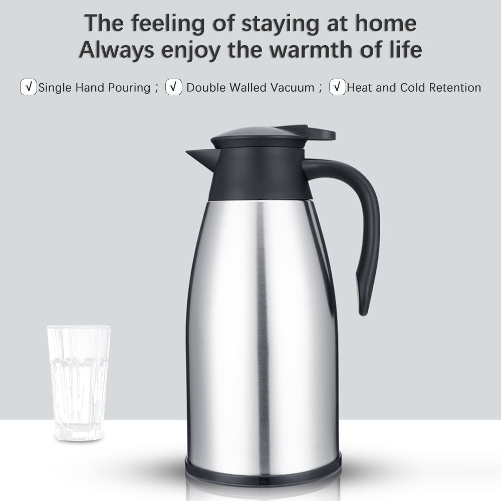 Stainless Steel Insulation Bottle Double Walled Vacuum Flask 2L Keep Heat Cold view 3