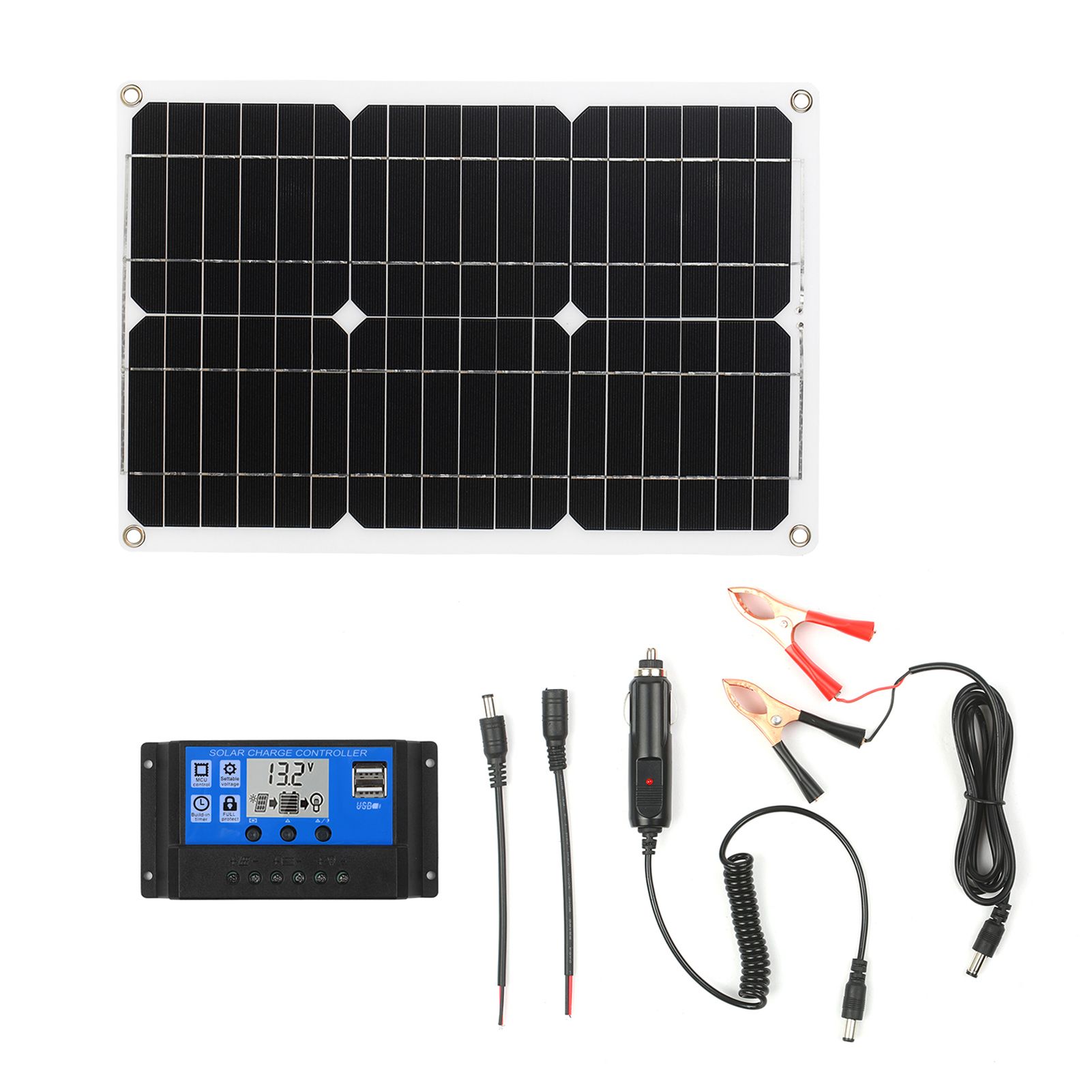 18W 12V Solar Panel Kit Off Grid Monocrystalline Module with Solar Charge view 2