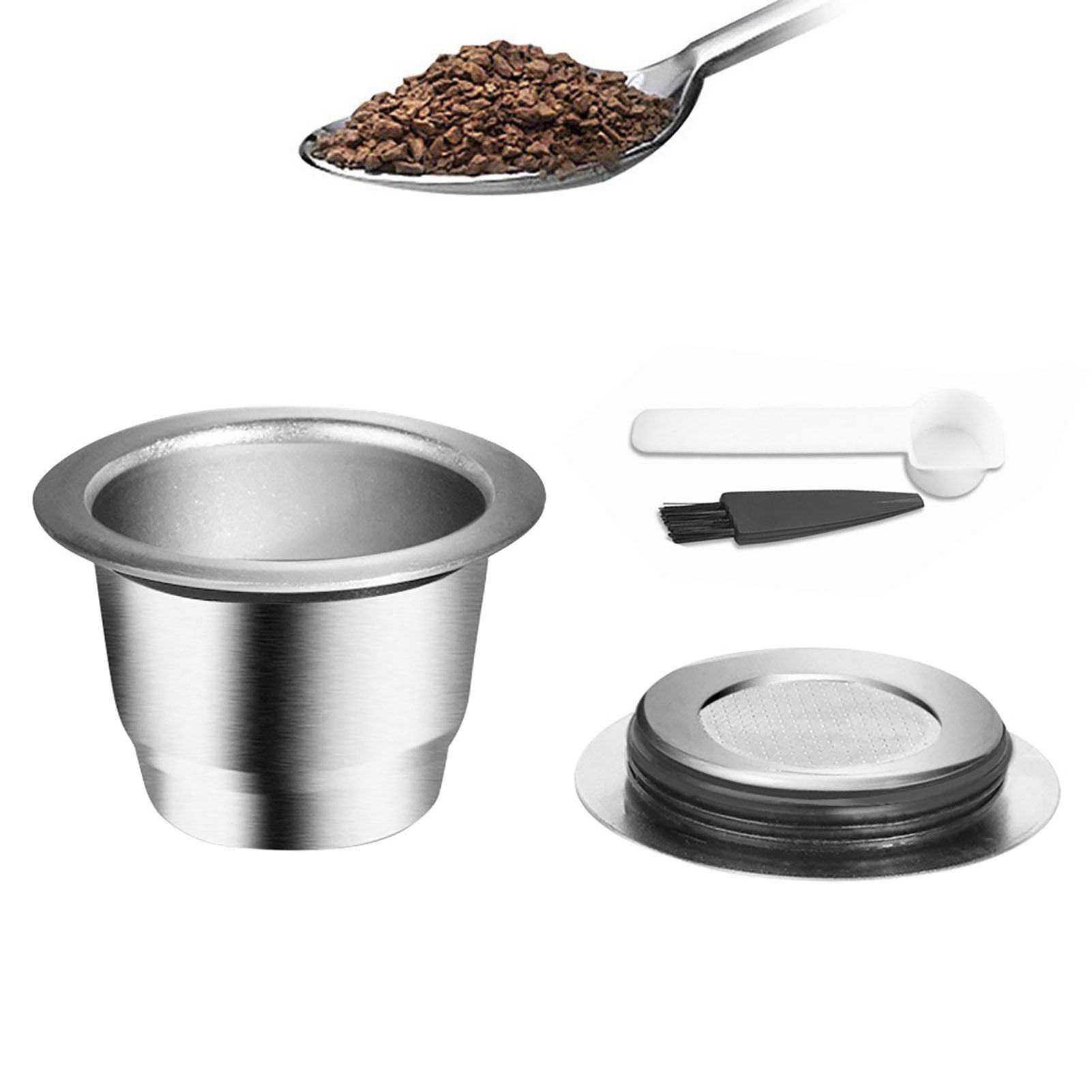 Coffee Capsules Stainless Steel Coffee Maker Pod Filters Cup 0.13oz Capacity view 2