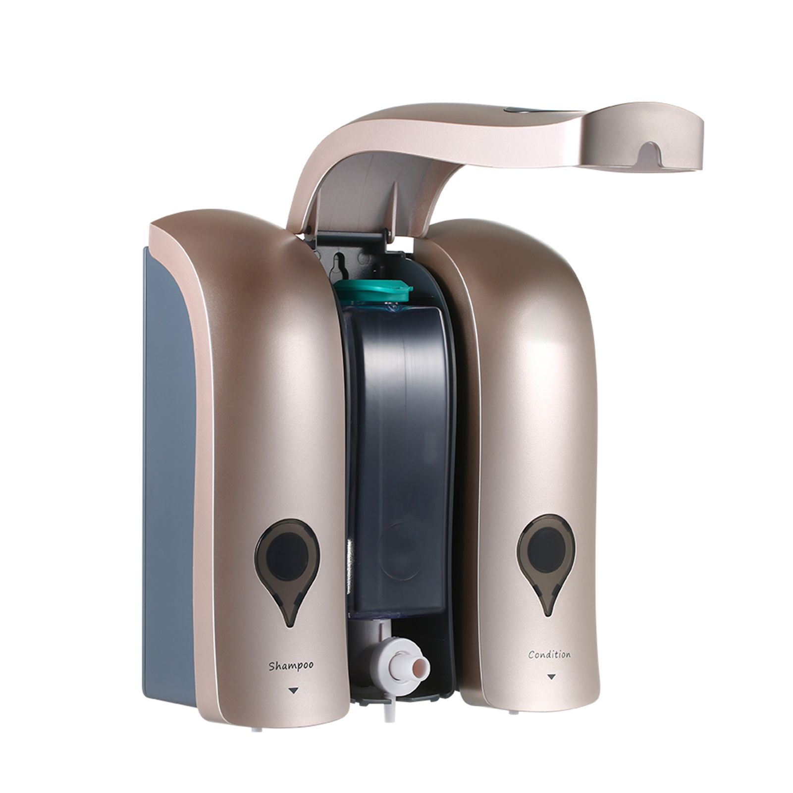 CHUANGDIAN Manual Soap Dispenser 3 Chamber x 300ml/ 10.2oz Wall Mounted Liquid
