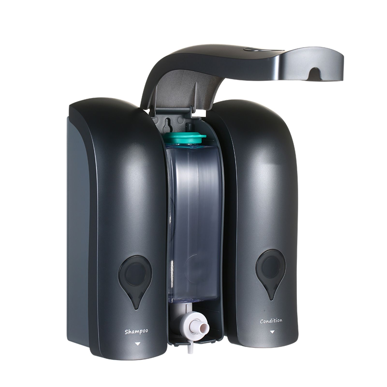 CHUANGDIAN Manual Soap Dispenser 3 Chamber x 300ml/ 10.2oz Wall Mounted Liquid