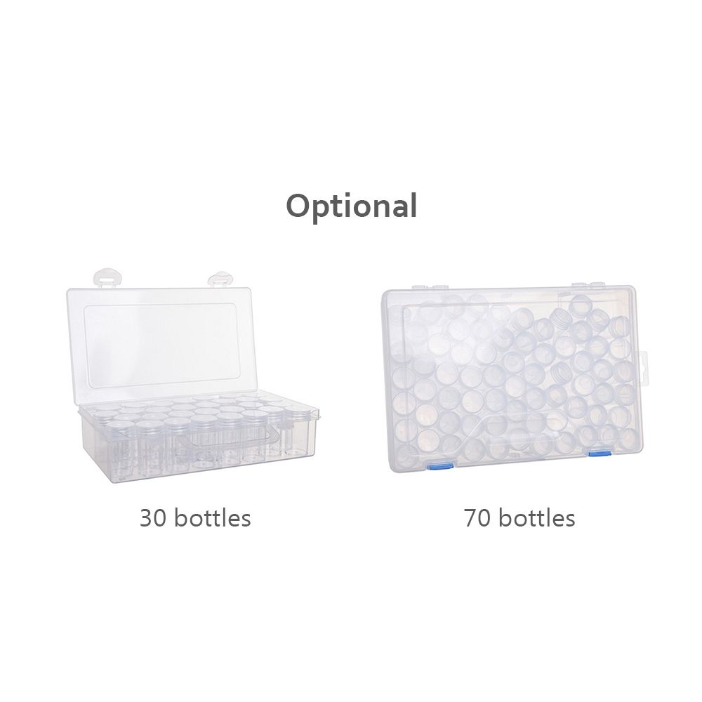 Clear Plastic Bead Storage Containers Set 30 Grids Diamond Painting Box with