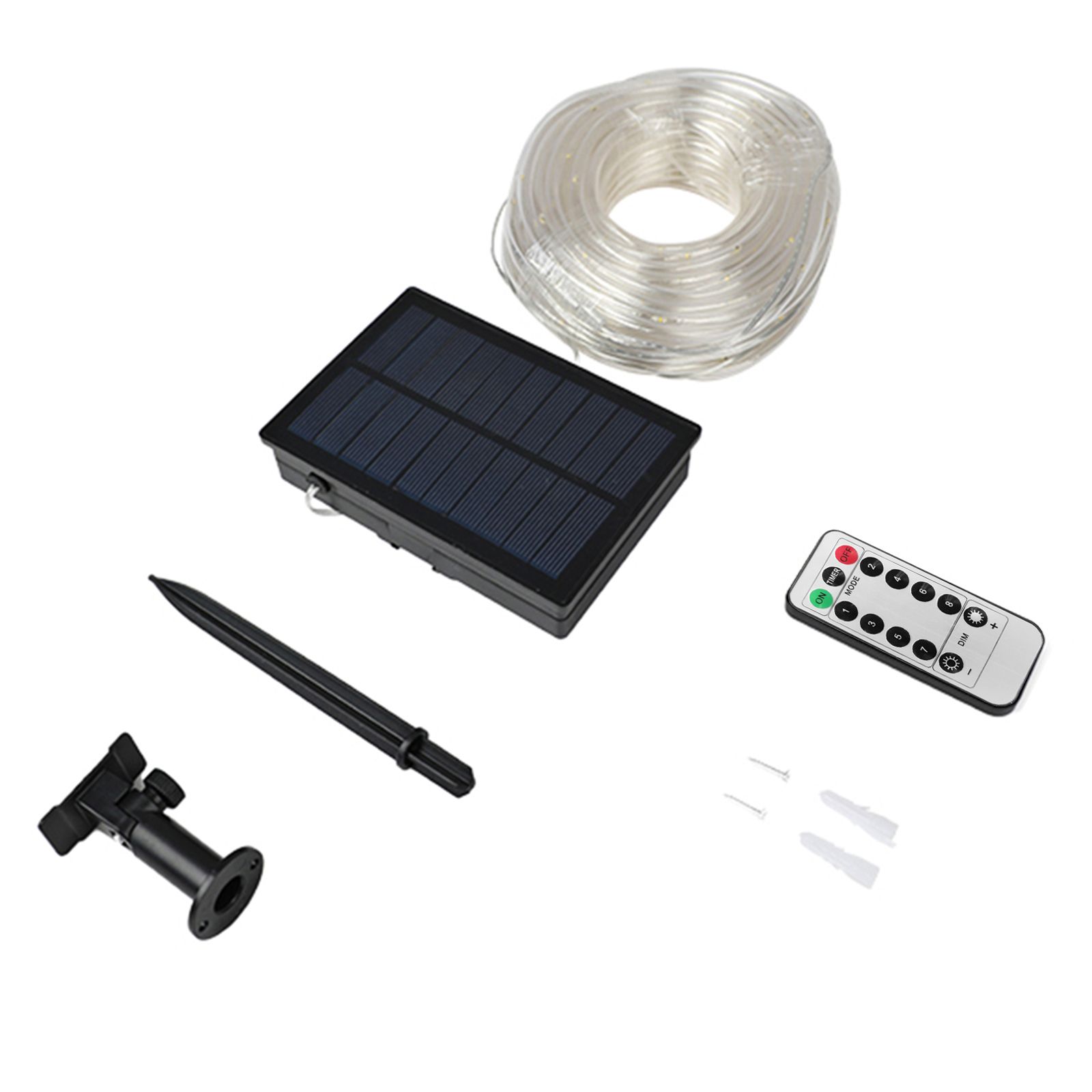 Solar LED Rope Lights Christmas Decorative Light 32.8ft 100 LEDs Remote view 3