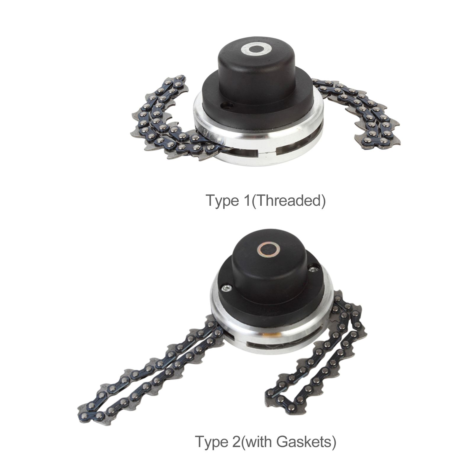 Trimmer Head with Coil Chain Cutter Blade Outdoor Lawn Mower Head Steel