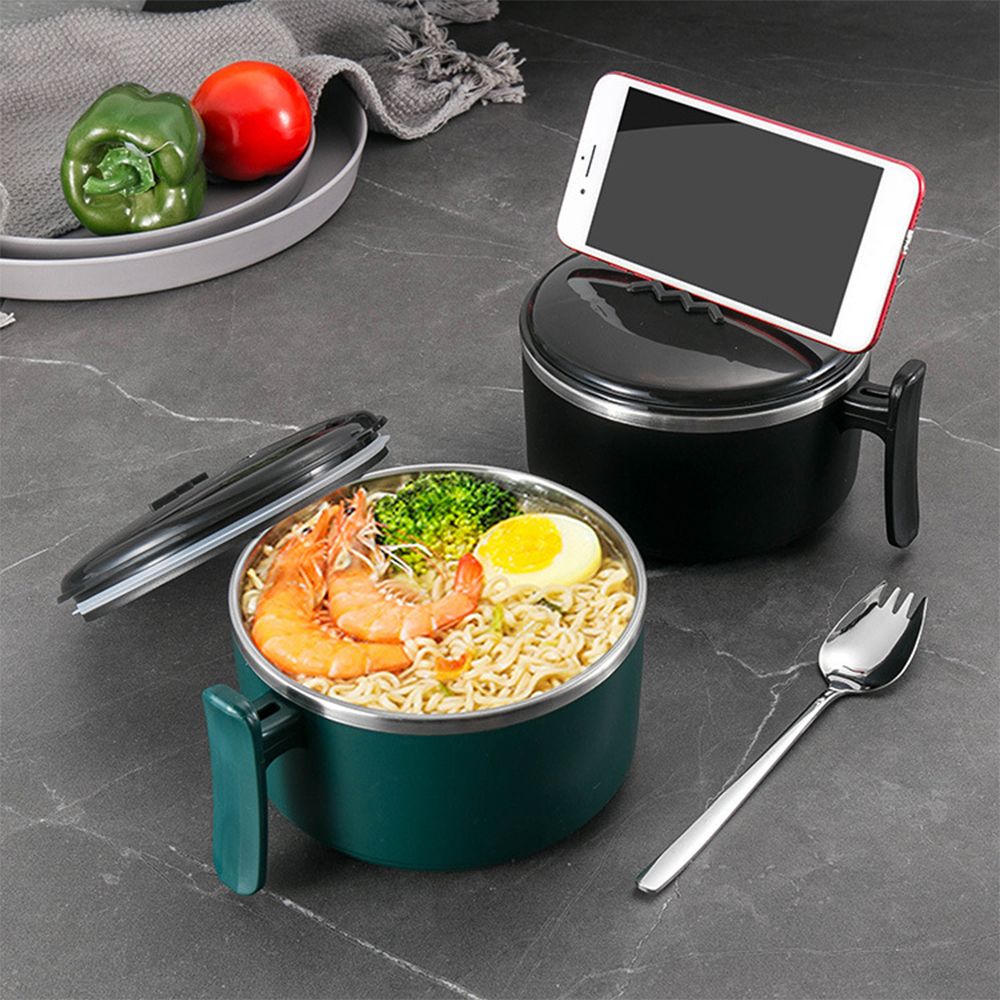 Stainless Steel Soup Bowl 33-Ounce Large Capacity Microwavable Lunch Box
