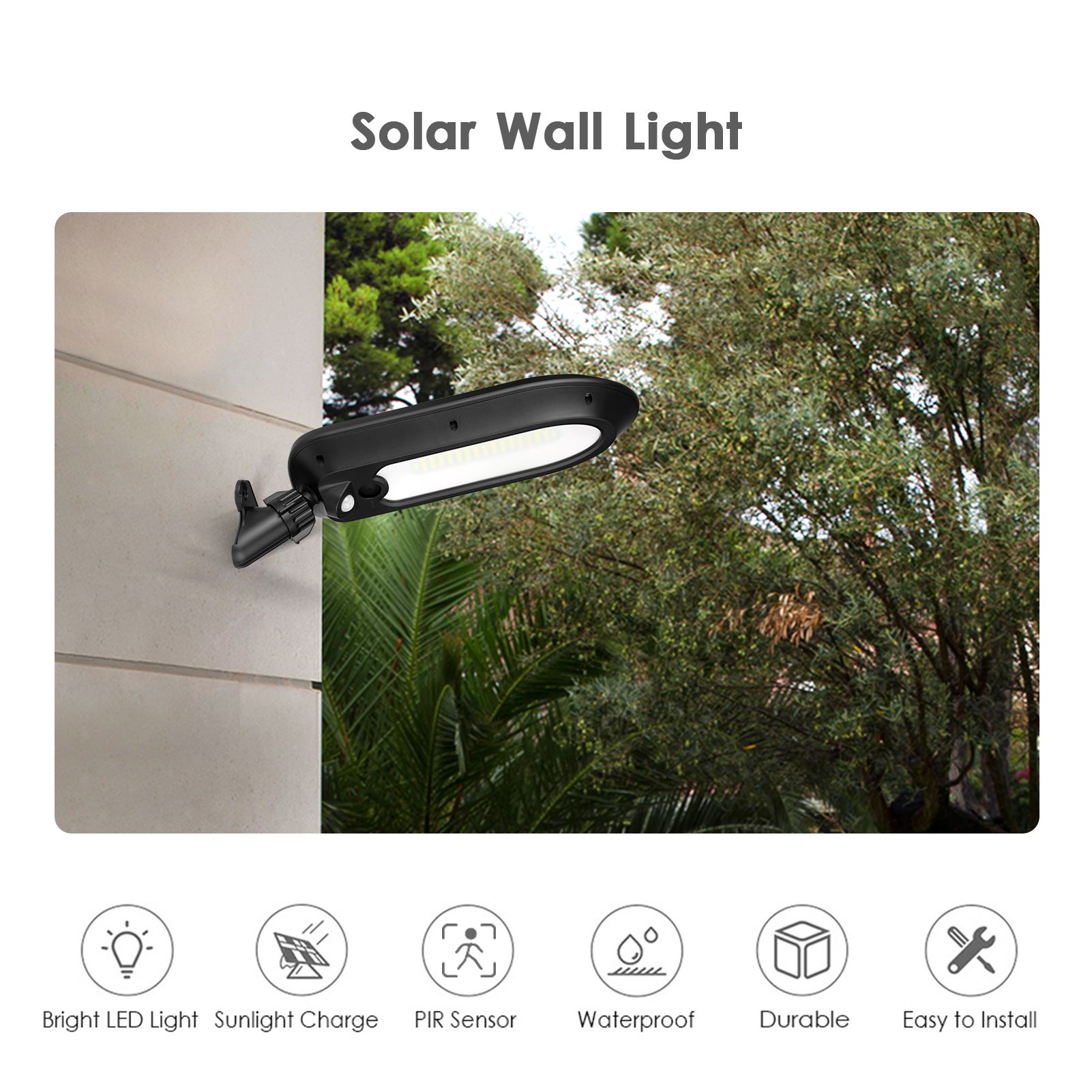 2 PCS Solar Wall Lights Motion Sensor 32 LEDs Outdoor Waterproof Solar LED view 12