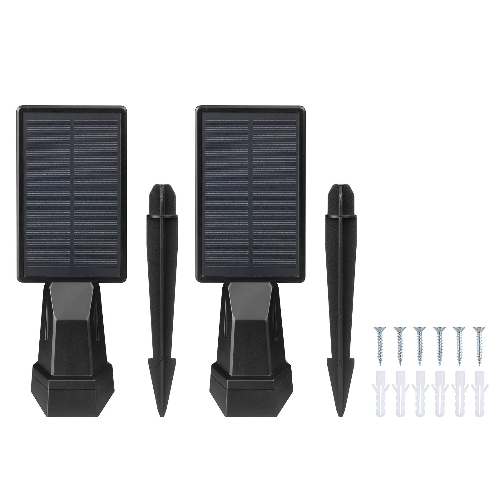2 PCS Solar Garden Spotlights Outdoor Waterproof 5 LEDs 2-in-1 Solar In-Ground view 3