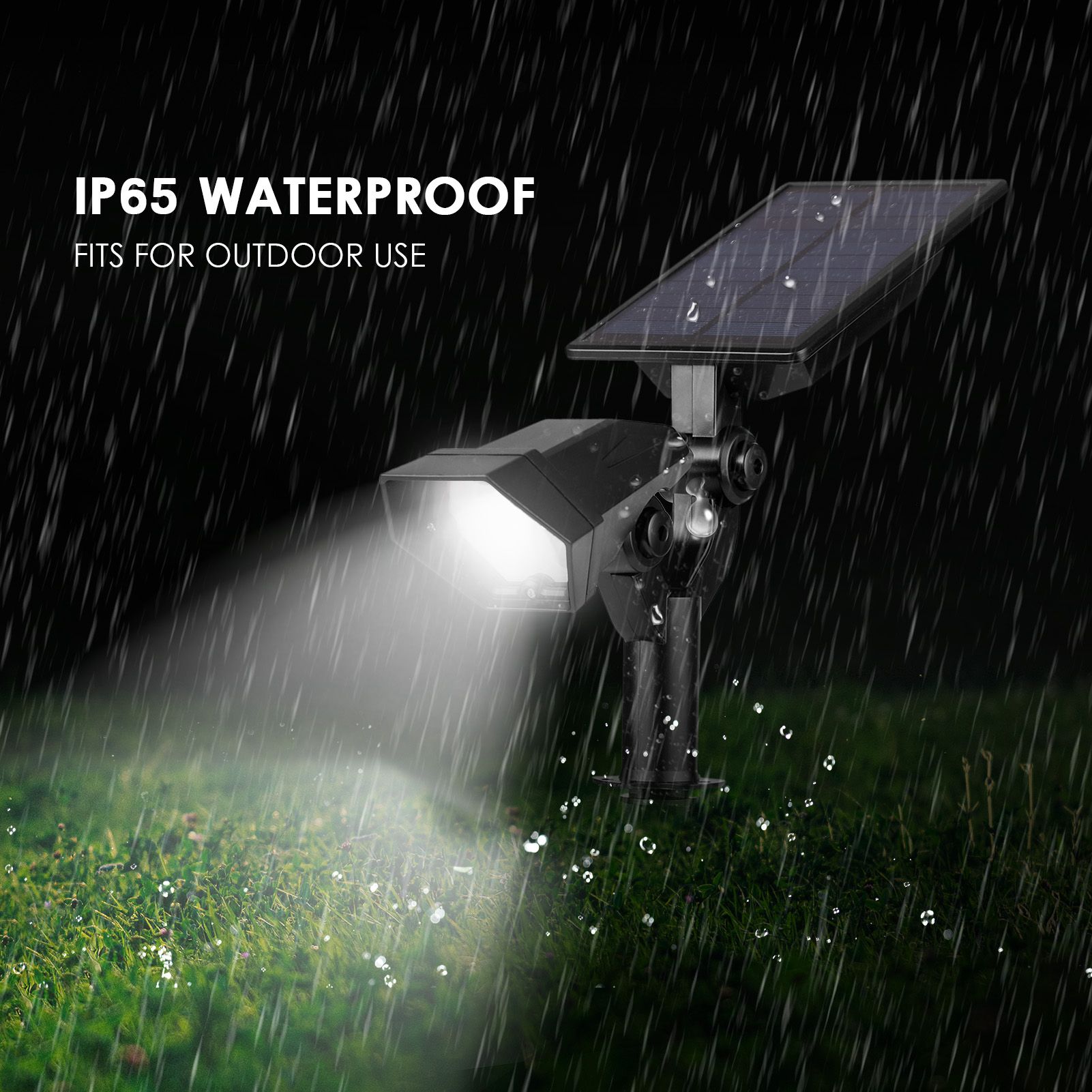 2 PCS Solar Garden Spotlights Outdoor Waterproof 5 LEDs 2-in-1 Solar In-Ground view 8