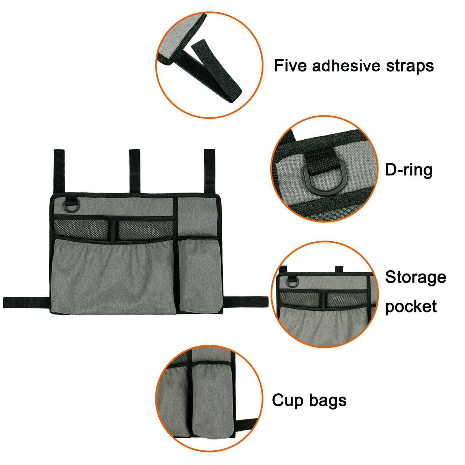 Walker Bag Walker Pouch Attachments Bags with Cup Holder Large Capacity