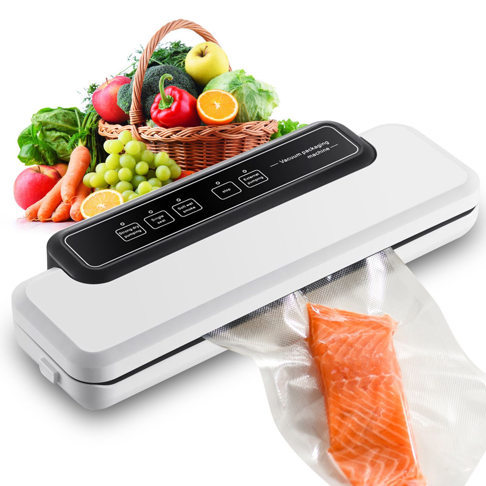 Vacuum Sealer Machine Compact Food Sealer Automatic Food Food Preservation view 3