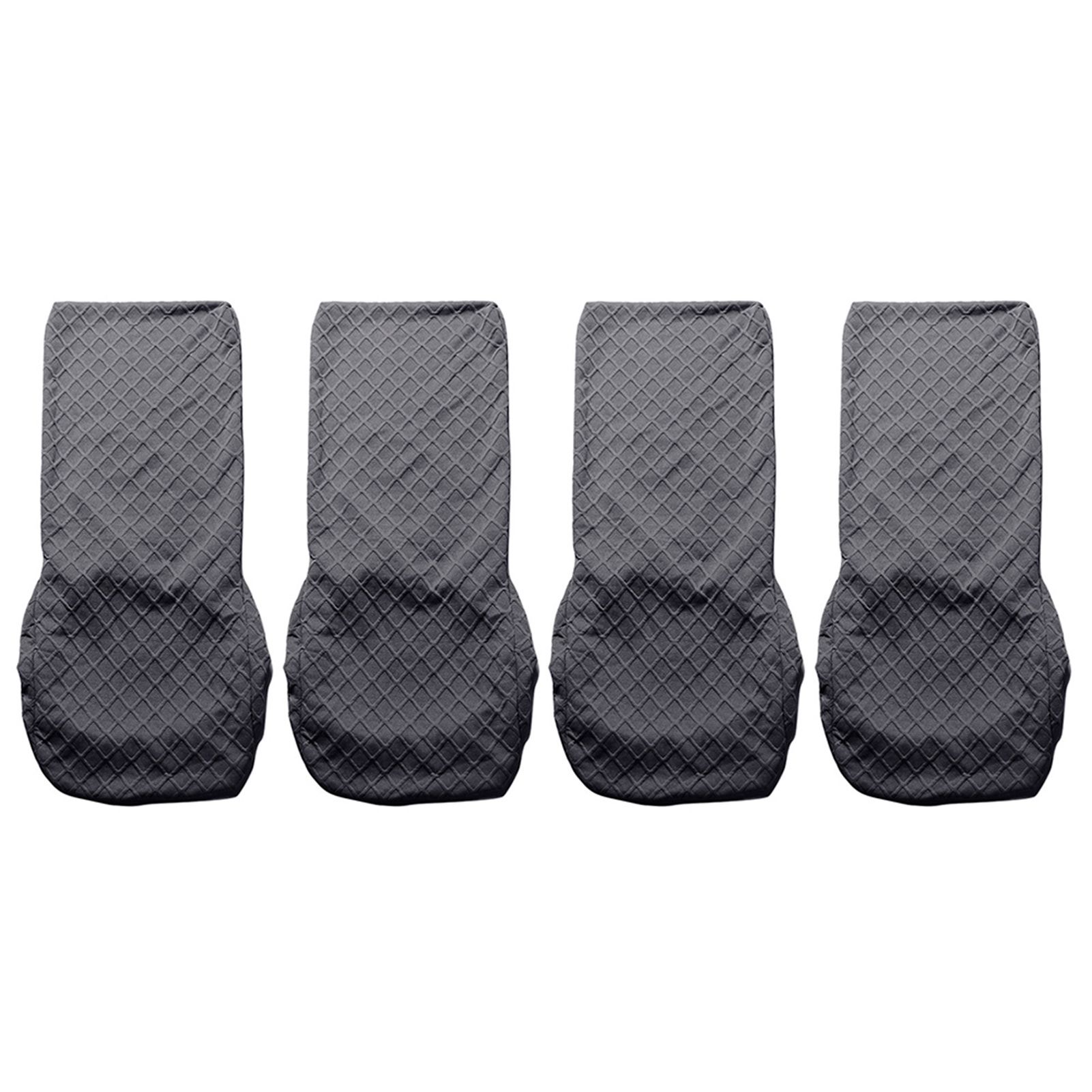 Stretch Solid Diamond Lattice Dining Chair Cover Removable Washable Short view 8