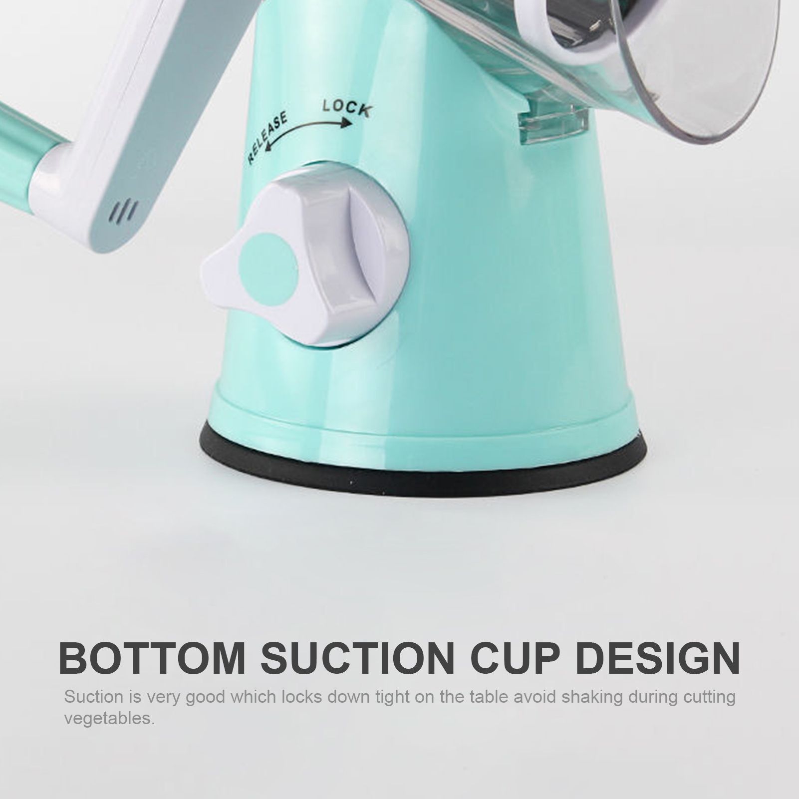 Manual Rotary Cheese Grater with Three Drum Blades Stainless Steel Handheld — image 1
