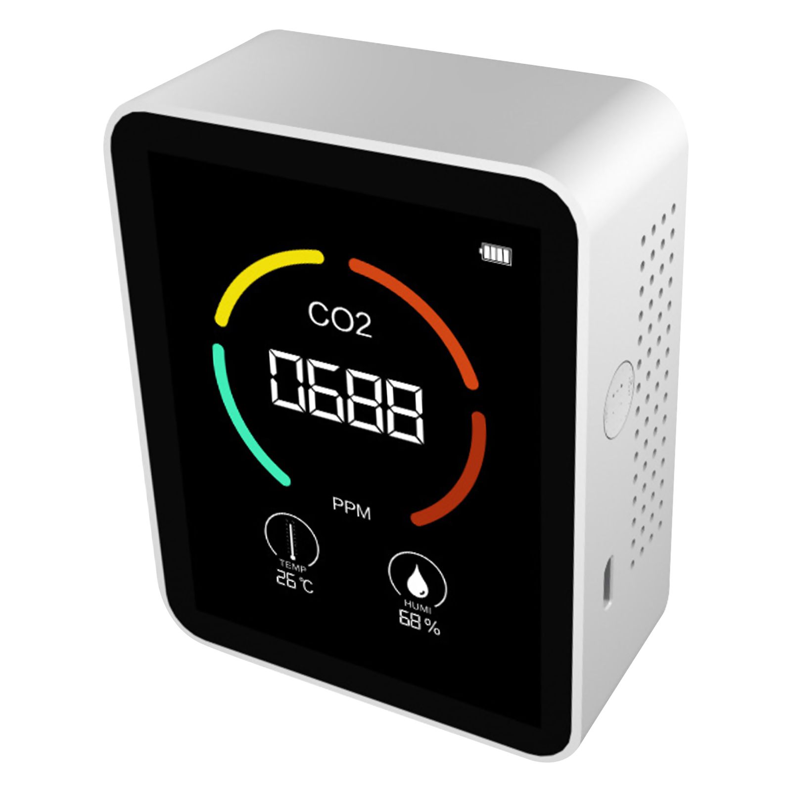 Air Quality Monitor Carbon Dioxide TVOC Humidity Temperature Detector Clear view 6