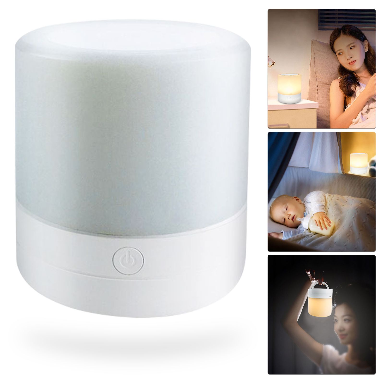 Night Light Bedside Lamp Touching Sensor Multi-color Light Switch Brightness view 2