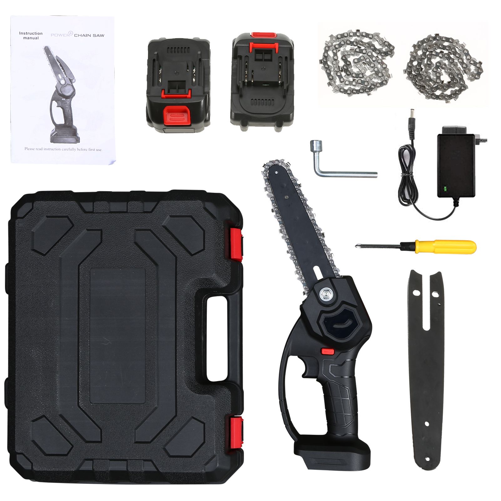 Mini Chainsaw 6 inch Small Electric Chainsaw Cordless Battery Chainsaw with 2* view 2