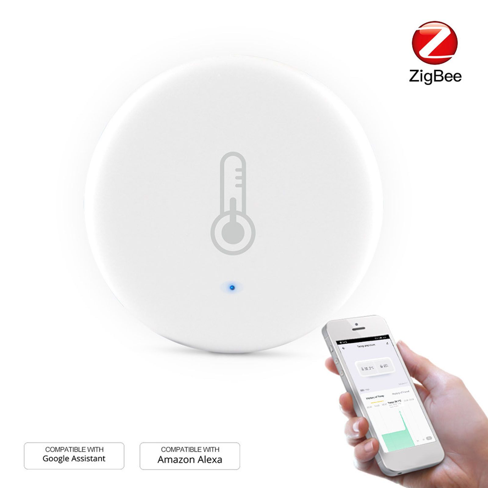 Wi-Fi ZigBee Hygrometer Thermometer Smart Temperature Humidity Sensor 30 Days view 4