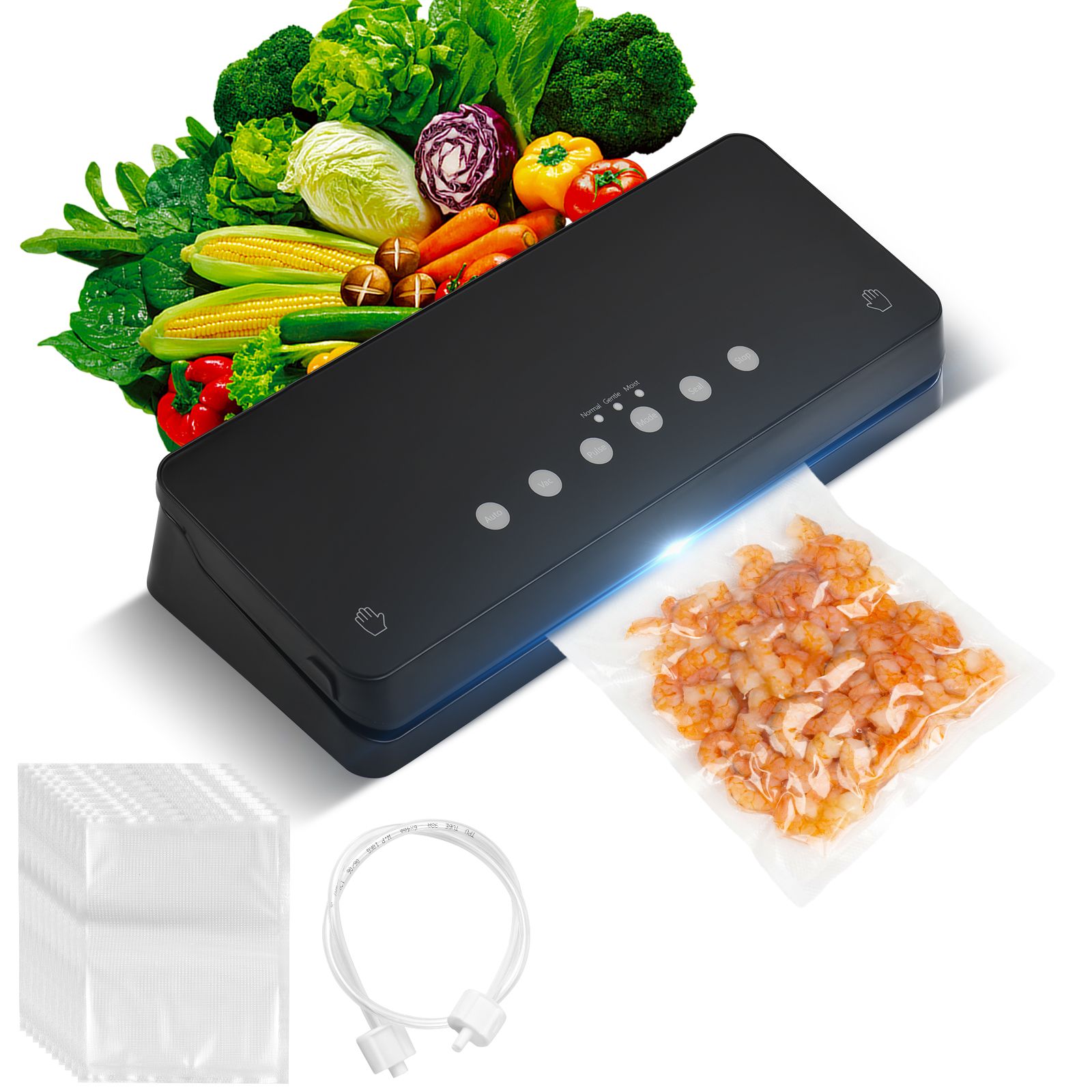 2-in-1 Auto Food Vacuum Sealer Machine for All Food Storage and External view 3