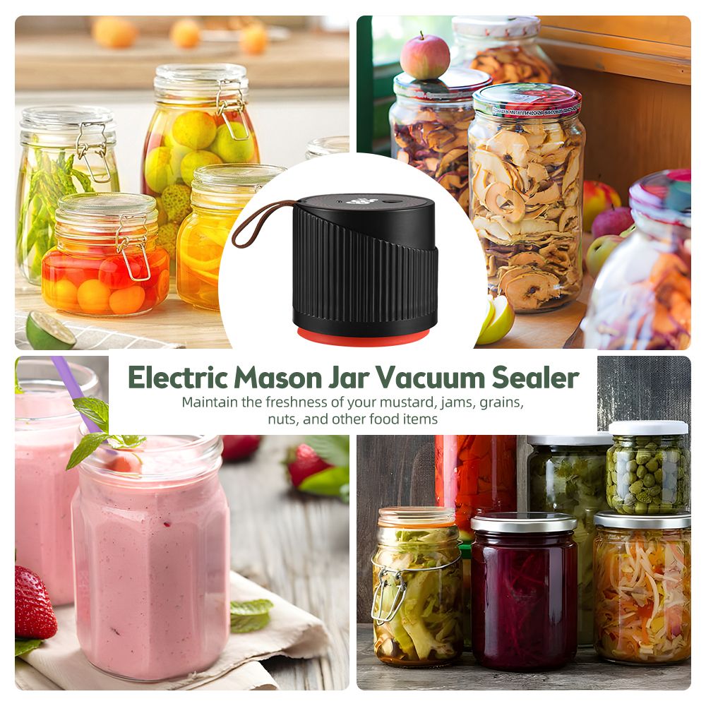 2 IN 1 Electric Vacuum Sealing Machine Kit for Wide and Regular Mouth Mason view 6