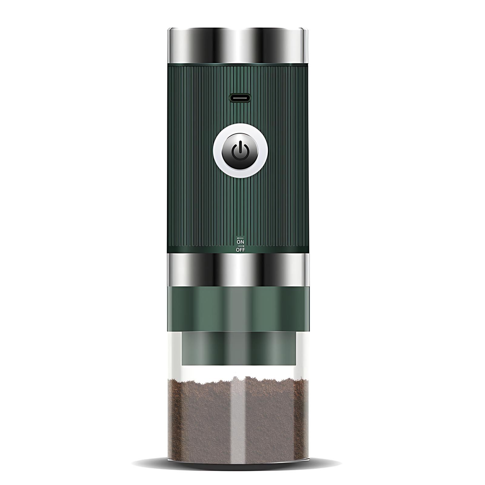 Electric Coffee Bean Grinder 5 Level Adjustable Auto Stop Portable Cordless