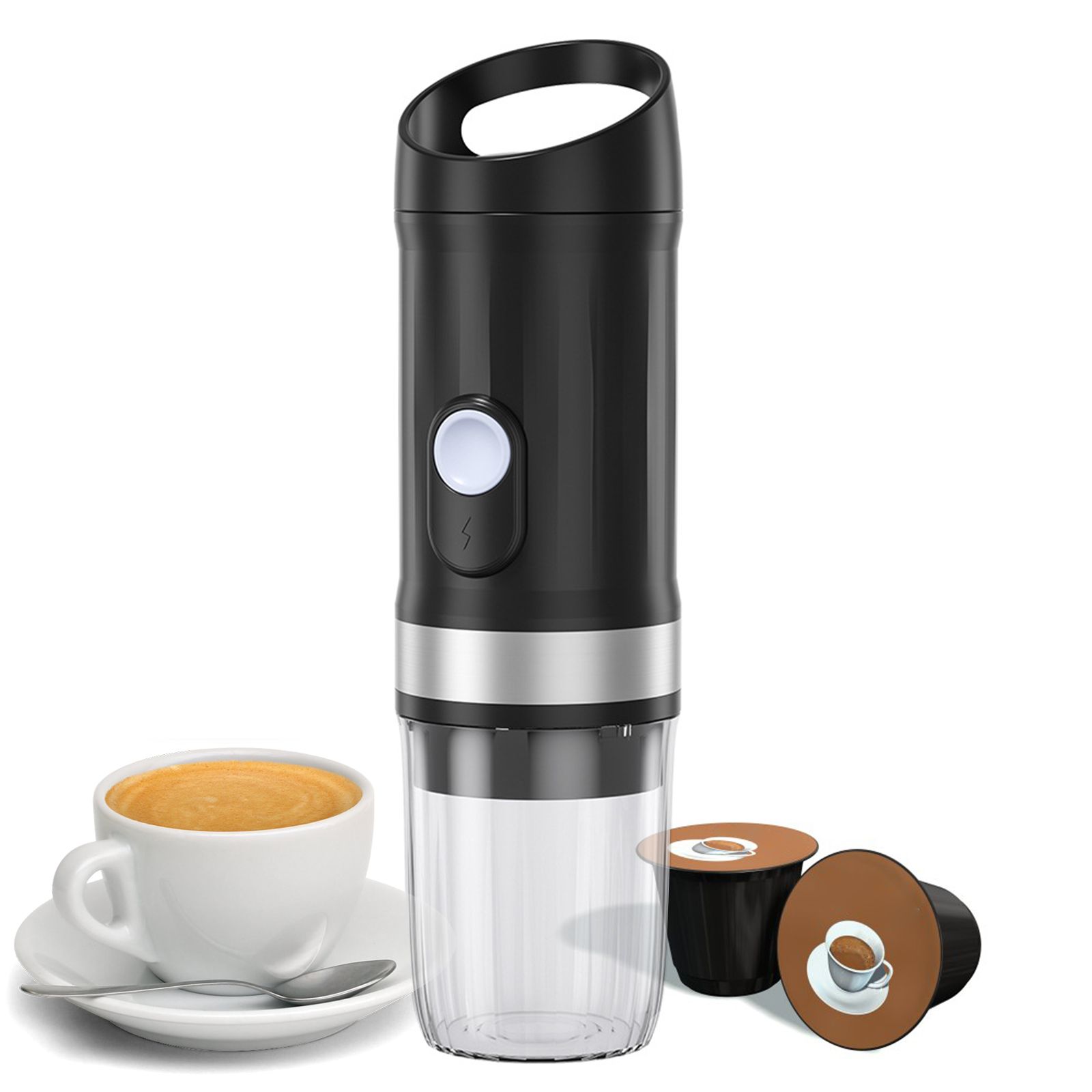 Portable Electric Espresso Coffee Machine Cordless Heat and Cold Brew 3oz