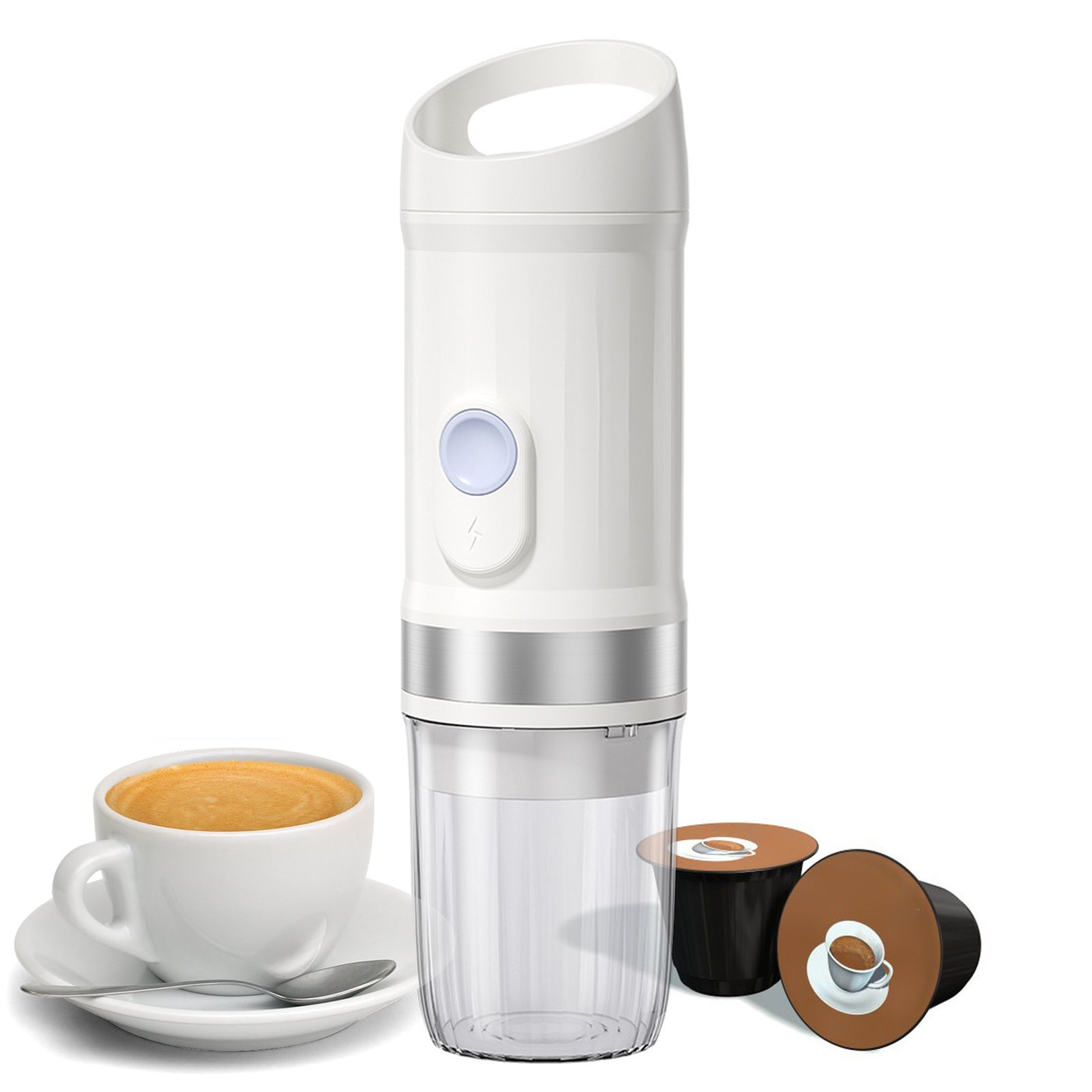 Portable Electric Espresso Coffee Machine Cordless Heat and Cold Brew 3oz