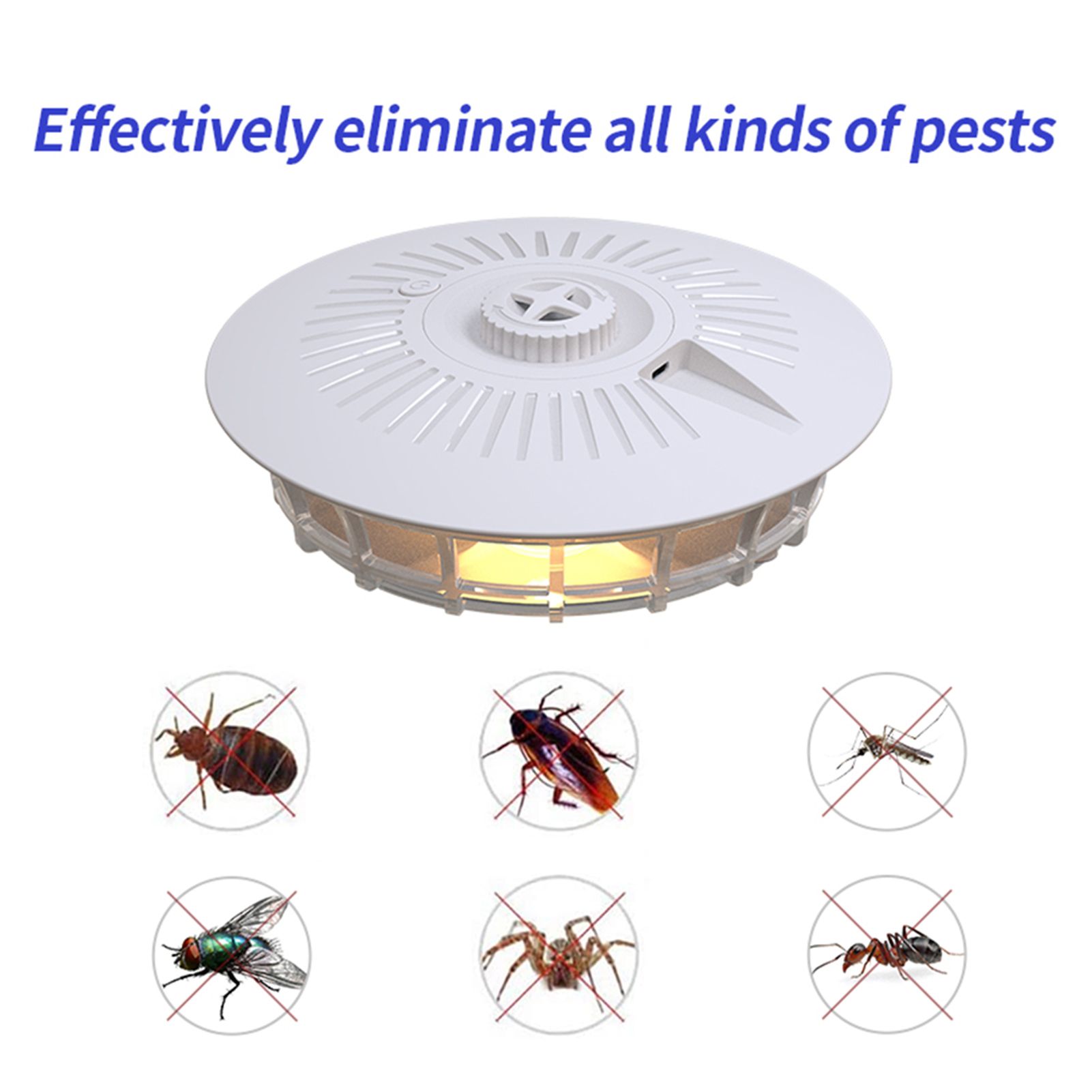 Hanging Mosquito Zapper Light with 5 Sticky Boards 4 Modes Electric Bug Zapper view 11