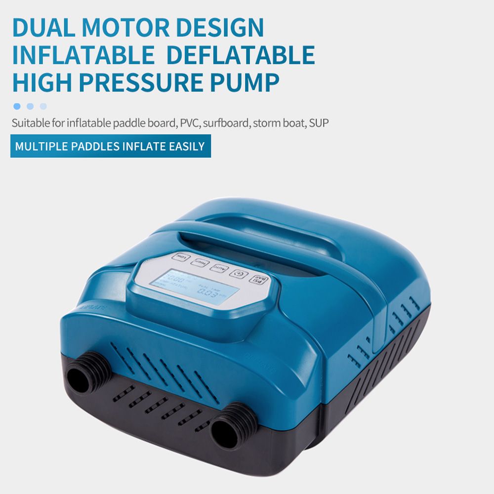 20PSI High Pressure SUP Pump Dual Motor 150W 12V DC Inflatable Deflatable view 4