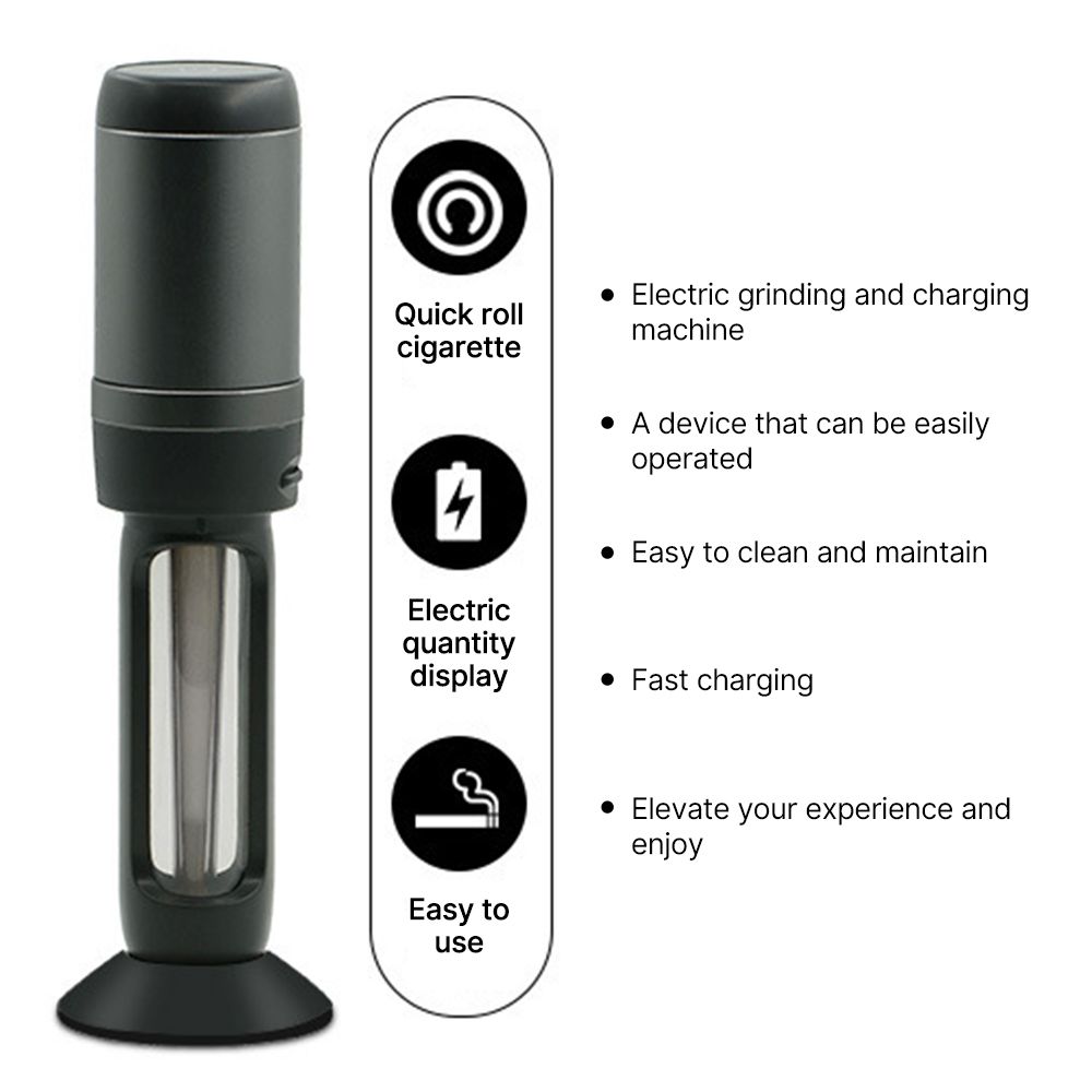 Automatic 2-IN-1 Cigarette Grinder and Rolling Machine One Button Operation view 5