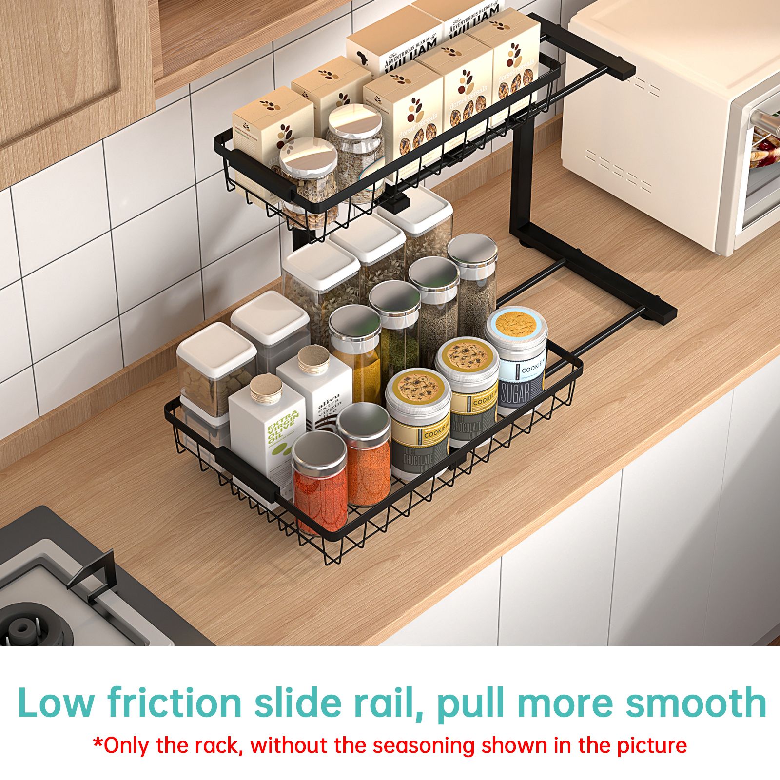 Under Sink Organizer and Storage Rack 1 Pack Height Adjustable Pull Out view 9