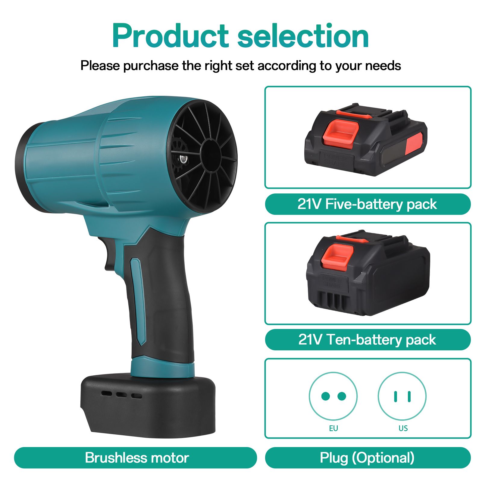 Handheld Electric Air Duster Cordless 35000RPM Stepless Speed Adjustable Jet view 3