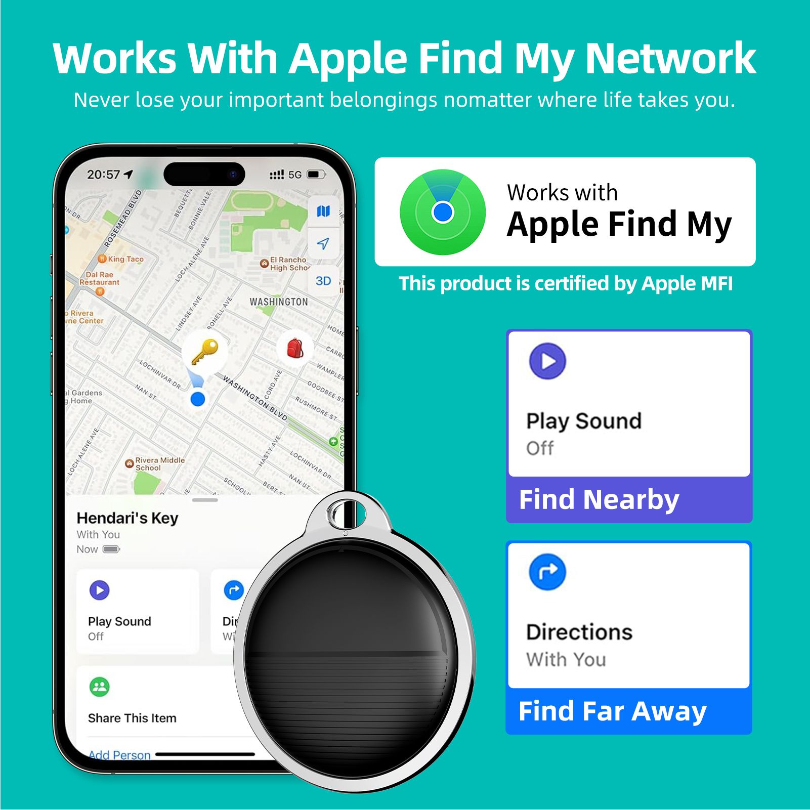 BT Tracker Item Finder Work with Find My view 4