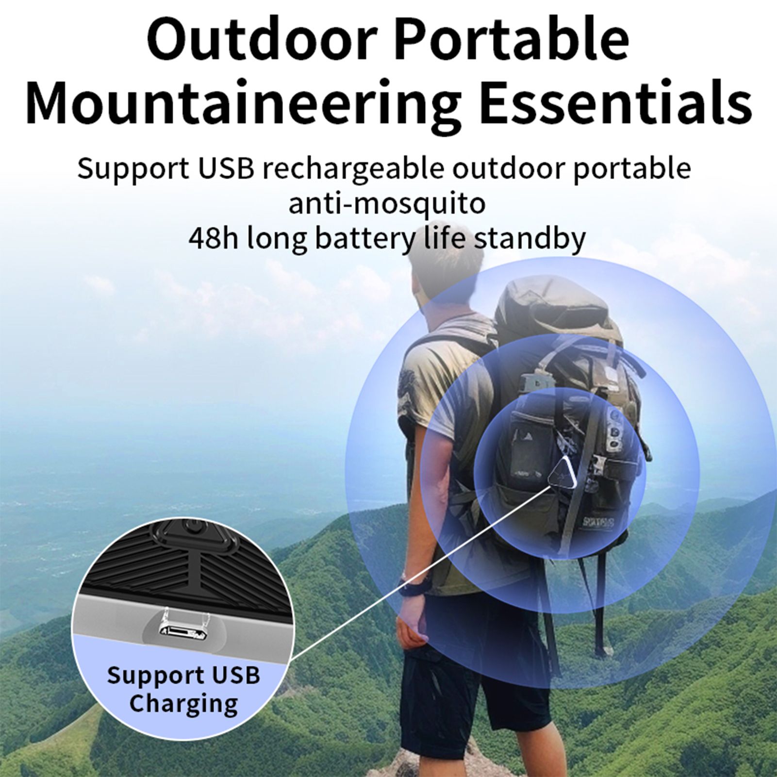 Portable Repellent Ultrasonic 2 Light Modes Reduces Pets Lost Hangable Indoor view 5