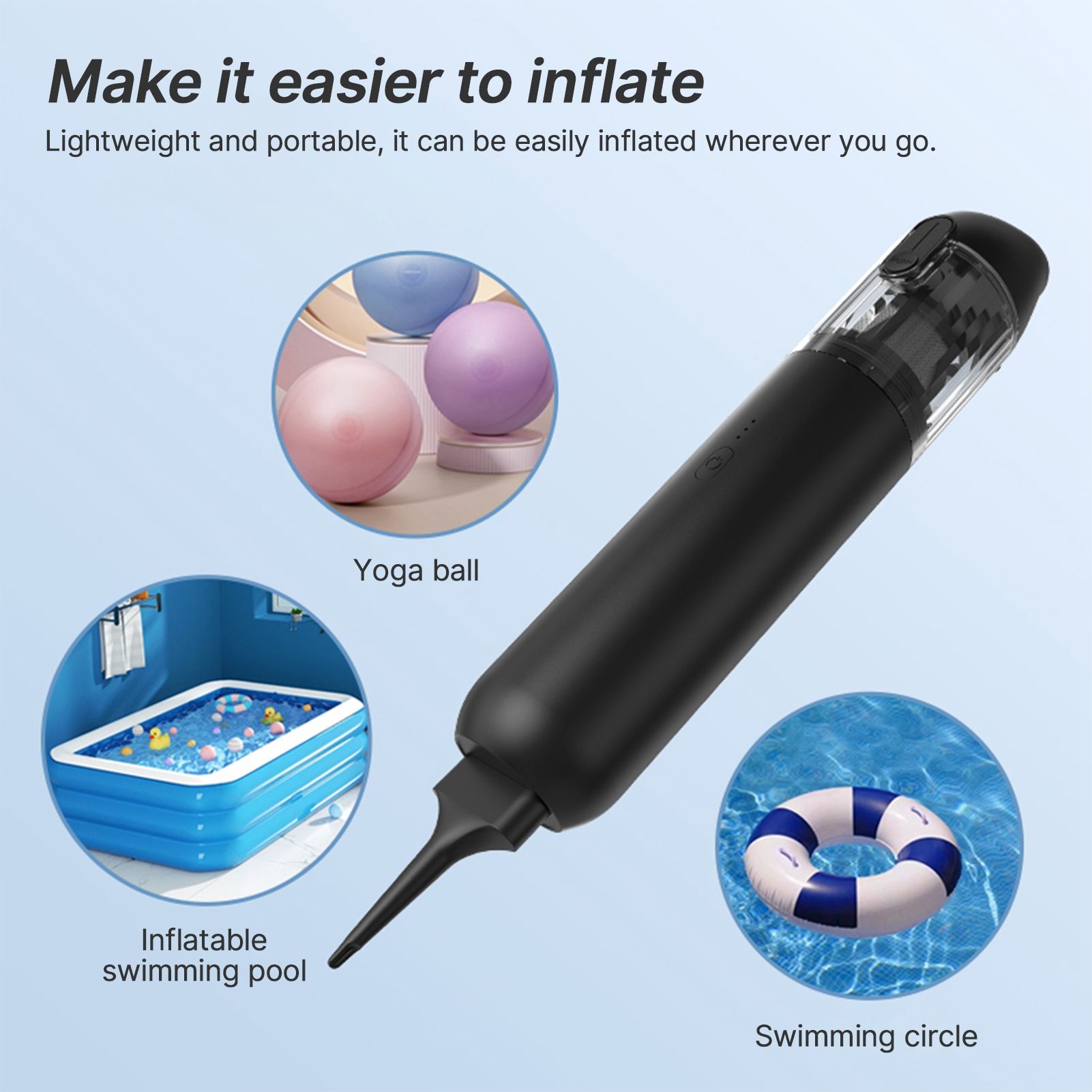 Portable Vacuum Cleaner with Cleaning Inflating and Deflating Nozzle 2 Gear view 7