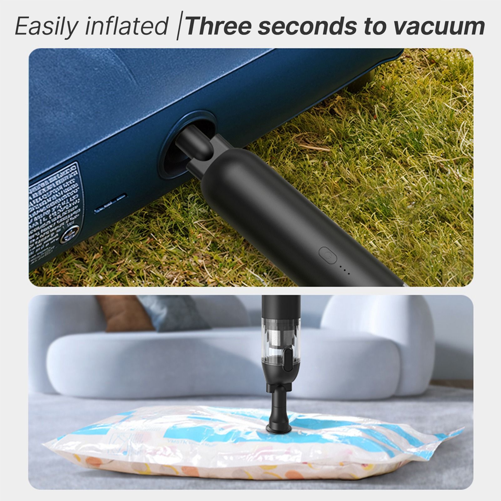 Portable Vacuum Cleaner with Cleaning Inflating and Deflating Nozzle 2 Gear view 10