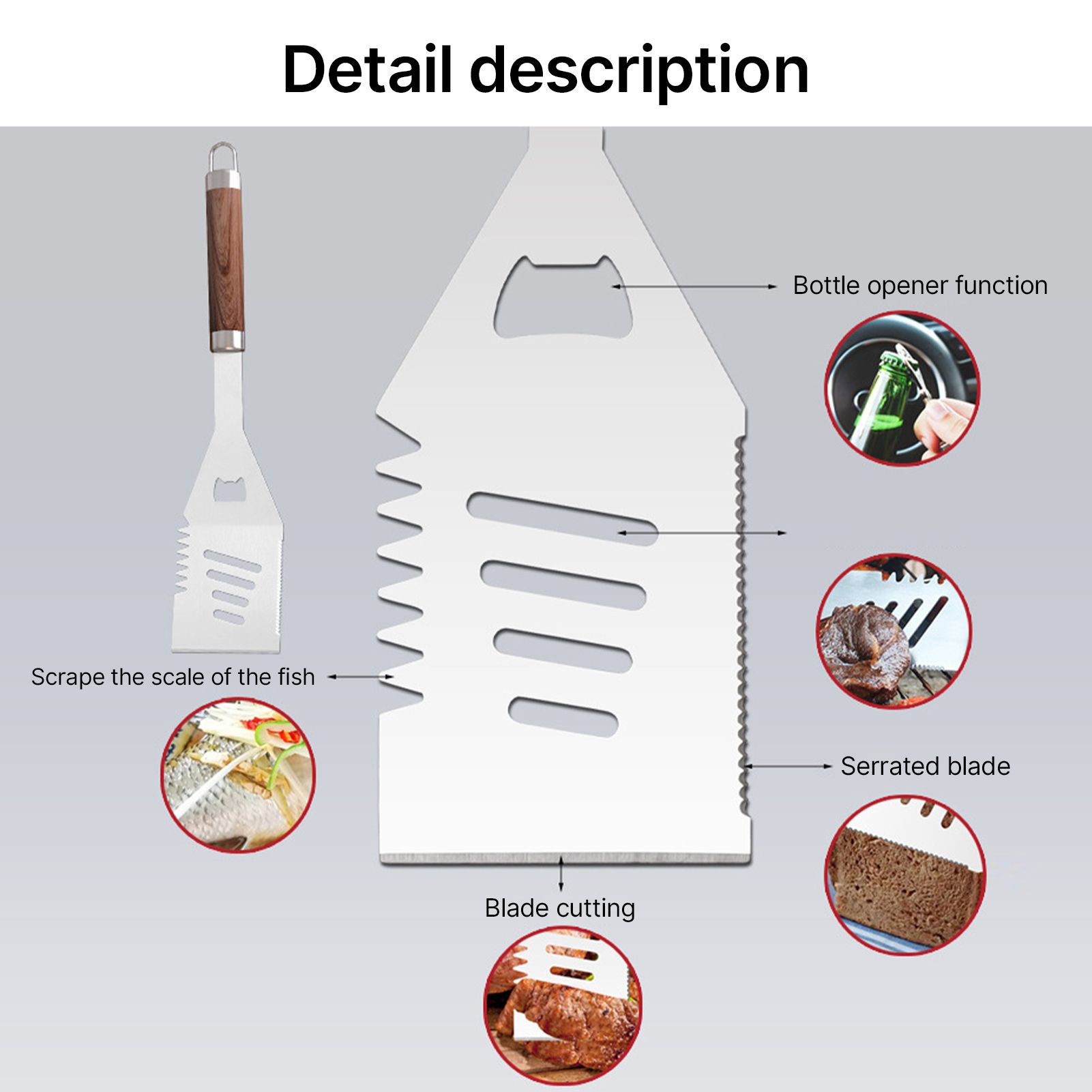 38Pcs BBQ Grill Accessories Set Portable Stainless Steel Grill Tools Grilling view 2