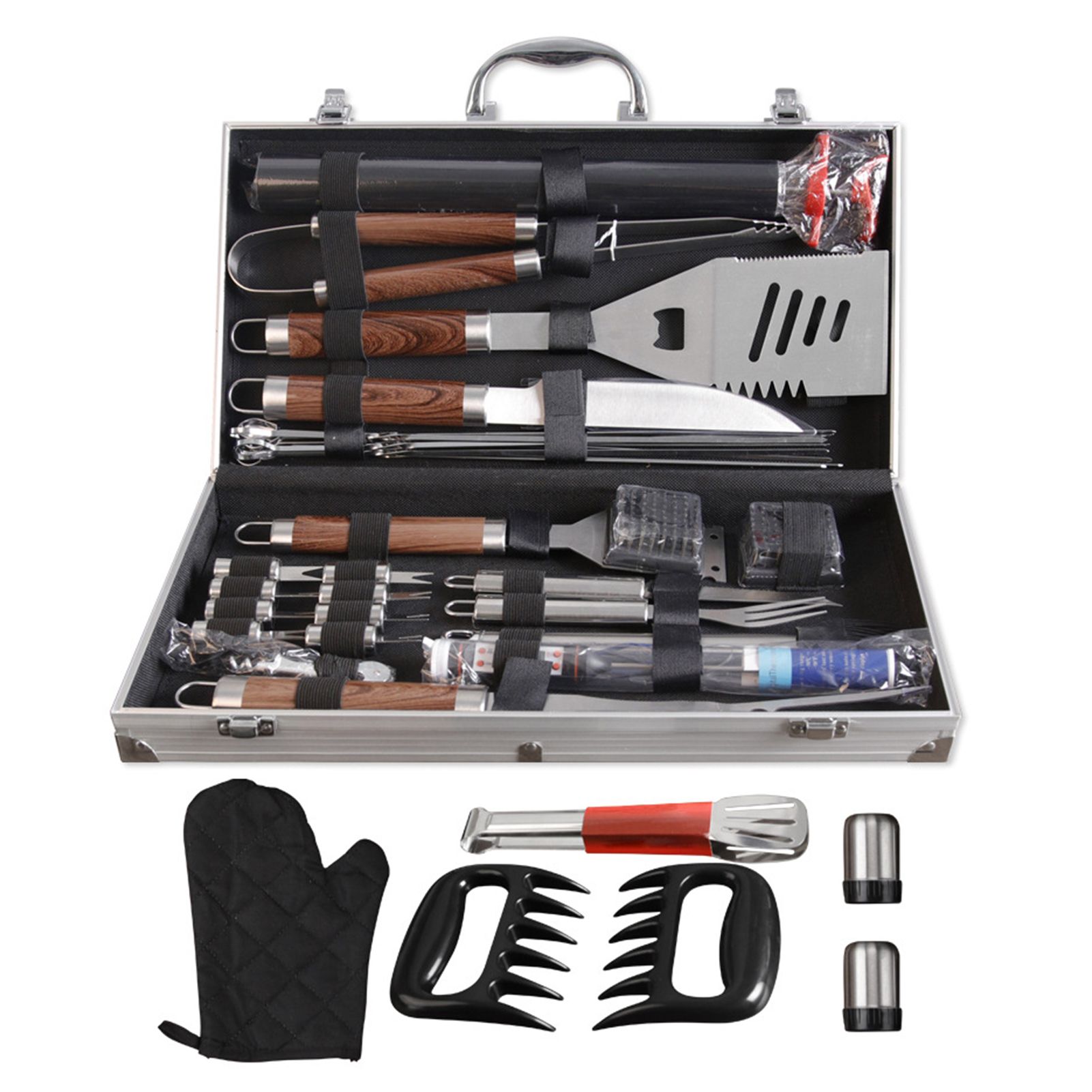 38Pcs BBQ Grill Accessories Set Portable Stainless Steel Grill Tools Grilling view 8