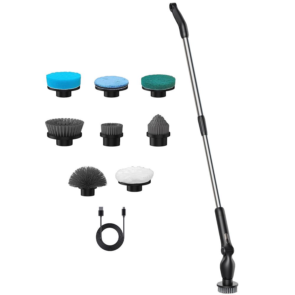 9-in-1 Electric Spin Scrubber with 9 Brush Heads Cordless Cleaning Brush view 3