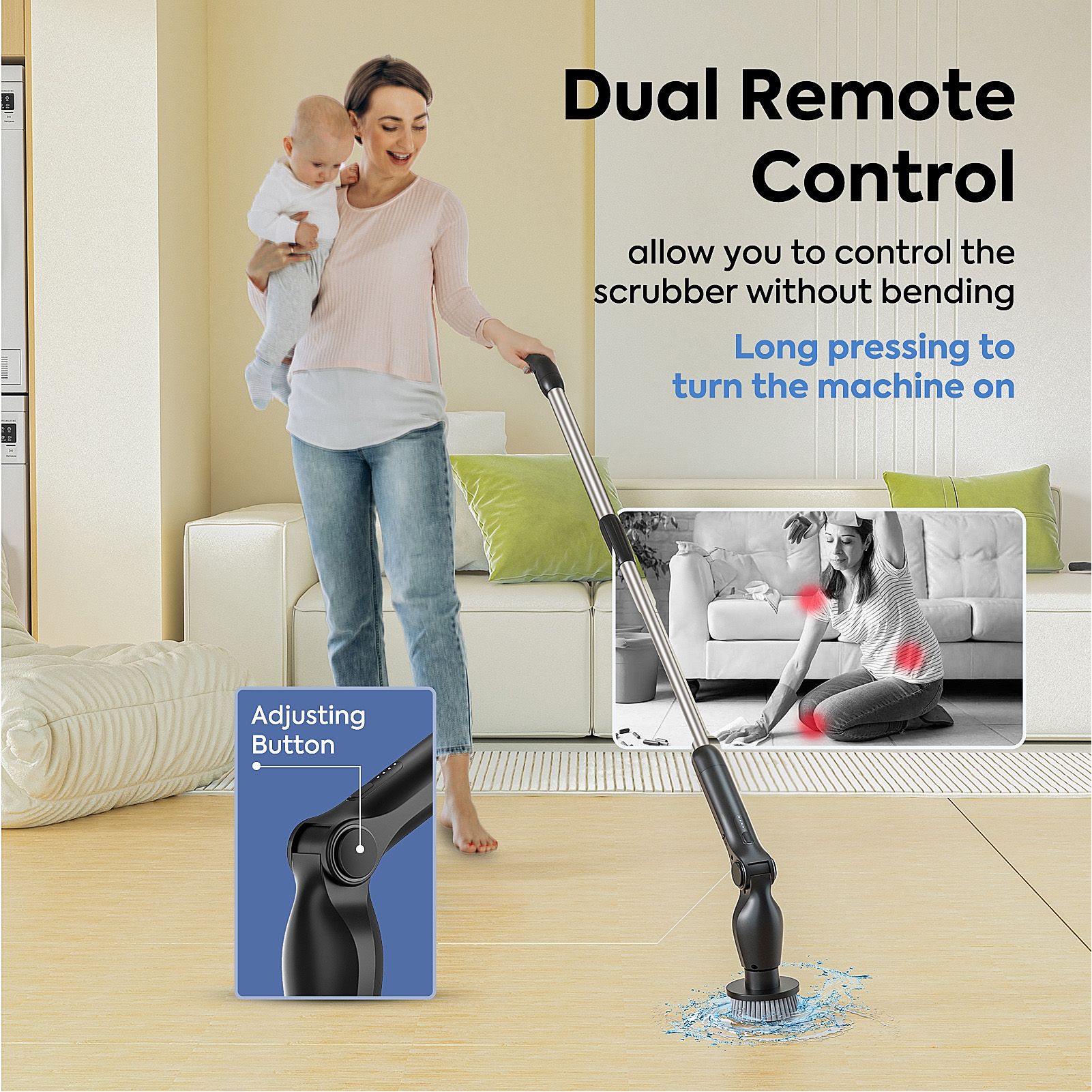 9-in-1 Electric Spin Scrubber with 9 Brush Heads Cordless Cleaning Brush view 7